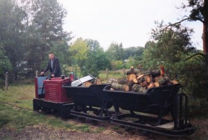 Feldbahn als Transportmittel für Holz